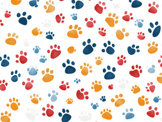 Vibrant Paw Print Digital Paper Background: Perfect for Animal Lovers’ Crafting, Scrapbooking, and Creative Digital Projects to Add a Fun Touch!