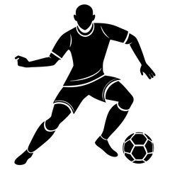 Football player silhouette flat design