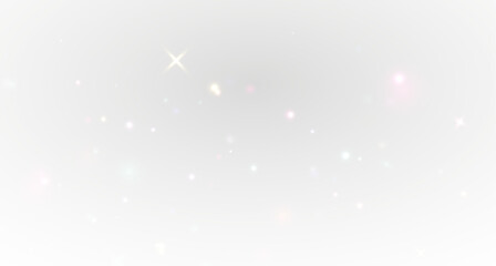 Christmas dust glowing bokeh confetti light and glitter texture overlay for your design. Festive sparkling gold dust png. Holiday powder dust for cards, invitations, banners.   © Ольга Гордеева