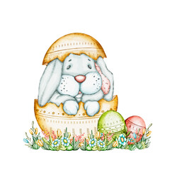digital illustration of Easter bunnies and ducks
Easter designs for textiles