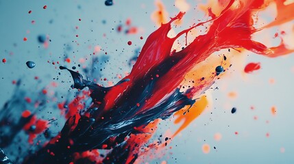 Paint splatters creating a chaotic yet artistic abstract aesthetic. Generative AI
