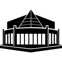 Mall silhouette flat design