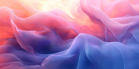 Obraz premium Mystical abstract layers blending glowing ethereal tones. Generative AI