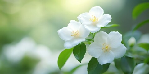 Obraz premium Beautiful white flower plants in nature display the exquisite charm of flower plants. These stunning flower plants evoke a sense of peace and beauty, enhancing the natural landscape.