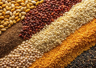 Obraz premium High-resolution panoramic image: sesame seeds, culinary texture background. Perfect for food-related designs.