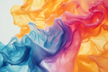 Obraz premium Abstract fluid gradients flowing like melted colors. Generative AI