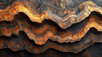 Obraz premium Earth textures rendered in abstract organic aesthetics. Generative AI