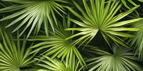 Majestic green windmill palm, also known as the giant palm or fan palm, showcases its striking leaves and unique form, creating a stunning visual of the green windmill palm s beauty.