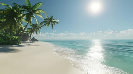 Tranquil Tropical Beach: Idyllic Island Getaway