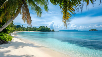 Serene Tropical Beach: Idyllic Island Getaway