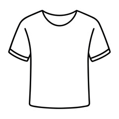 Naklejka premium a simple and minimal T shirt outline coloring book page line art