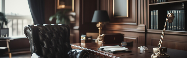 Obraz premium Stylish Office with a Luxurious Atmosphere - Perfect Blend of Elegance and Functionality