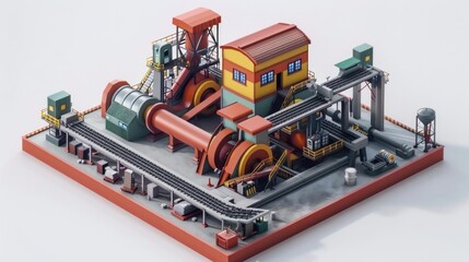 Aerial view of an expansive industrial landscape showcasing the intricate network of factories power plants pipelines storage tanks and transportation infrastructure