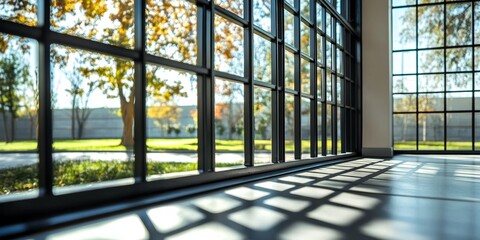 Window grille providing security, featuring steel grating at the ground level of the structure. The window view highlights the protection that this grille offers against unwanted intrusion.