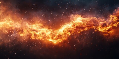 Fototapeta premium Explosive visuals with fiery bursts and dynamic movements. Generative AI