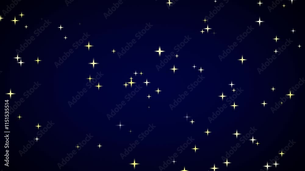 Wall mural magic background with stars particles animation. high quality 4k footage