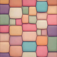 Pastel Stone Wall Abstract Illustration