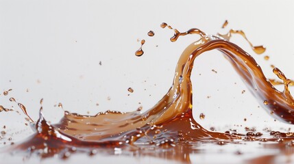 A high-speed splash of clear water creating a dynamic ripple, isolated on white.