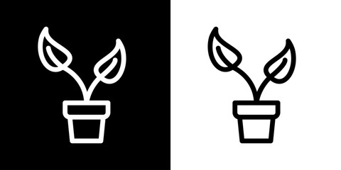 Farming icon. Plant. Plantation. Garden. Agriculture. Farmer. Black icon. Silhouette