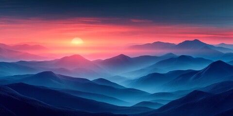 Obraz premium Cloudy layers merging into surreal, atmospheric gradients. Generative AI