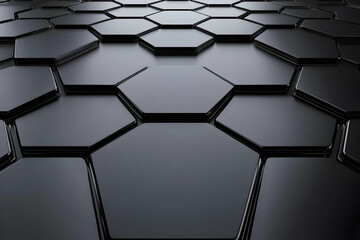 Dark Hexagon 3D Abstract Background