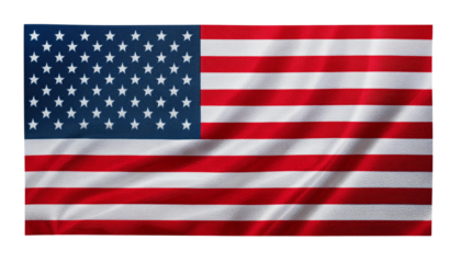 American flag isolate on transparency background PNG