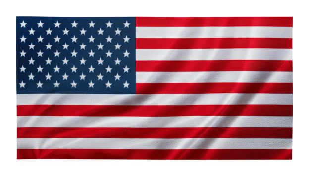 American flag isolate on transparency background PNG