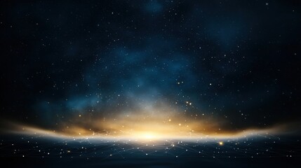 Obraz premium Cosmic Horizon with Starry Sky and Mystical Glow