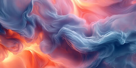 Obraz premium Fluid ribbons interlacing into bold abstract textures. Generative AI