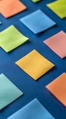 Fototapeta premium Strategic Path to Success, Colorful Sticky Notes for Creative Business Strategies