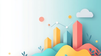 Naklejka premium Strategic Path to Success, Minimalist Business Growth Strategies Concept