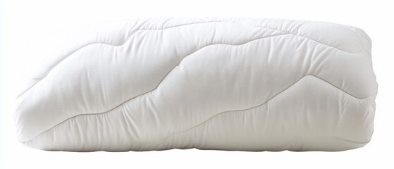 Soft, white pillow with quilted texture for comfort.