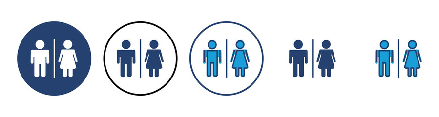 Toilet icon vector. restrooms icon vector. bathroom sign. wc, lavatory