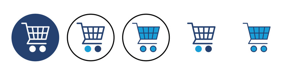 Shopping icon vector. Shopping cart icon. Trolley icon vector