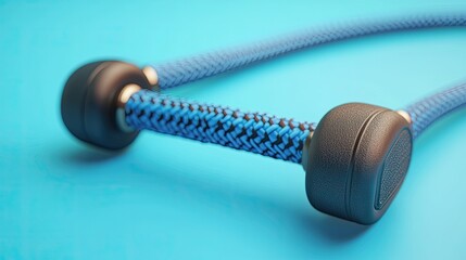 Stylish Dog Leash: Blue and Black Rope Design