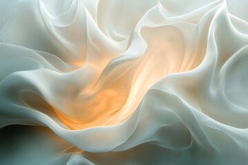 Obraz premium Fluid waves forming rhythmic, mesmerizing abstract movements. Generative AI