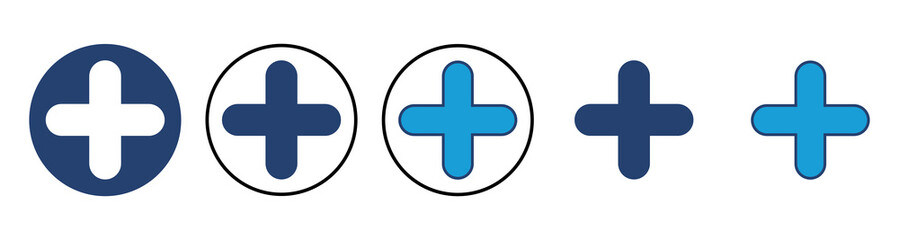 Obraz premium Plus Icon vector. Add plus icon