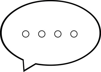 vector illustration black and white icon speech bubble chat online concept