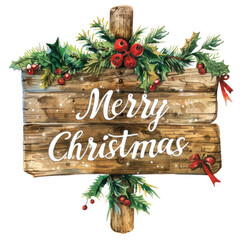 merry christmas wood sign