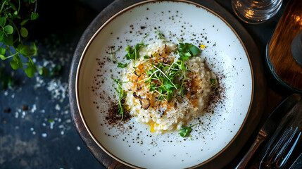 Creamy Risotto with Parmesan Crisp: A Culinary Delight