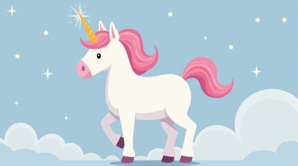 Dreamy Unicorn Illustration