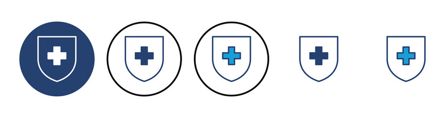 Health insurance icon vector. Insurance health document icon