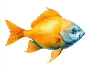 Fototapeta premium goldfish isolated on white