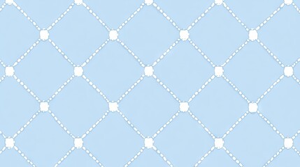 Naklejka premium Seamless light blue argyle vector pattern with thin white dotted lines, geometric textile background for men's clothing, fabrics, wrapping paper, and baby boy party invitations