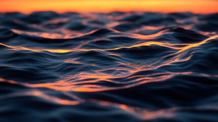 waves rippling in vivid, luminous hues across a dark background. Generative AI