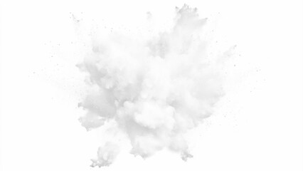 White paint color powder explosion. Bright white paint color powder festival explosion burst isolated white background. Abstract explosion white background.