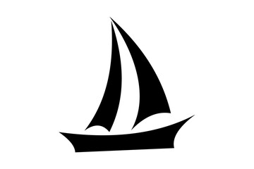 yacht isolated on white background