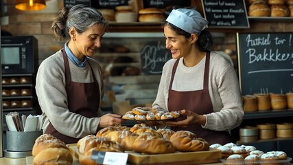 Bakery Owner Training an Employee