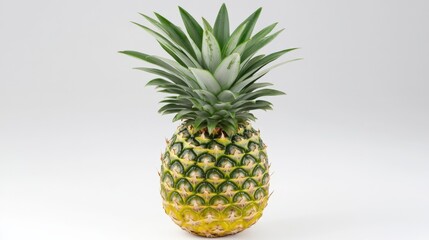 close-up of a pineapple on a white background