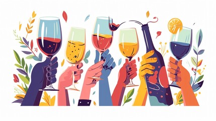 Professional Sommelier Holding Glasses with Wine - Elegant Wine Tasting Image